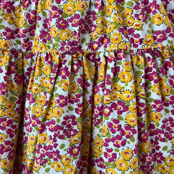 90s / Y2K Pink & Yellow Baby Floral Elastic Waist Skirt Size 18M - Picture 7 of 9